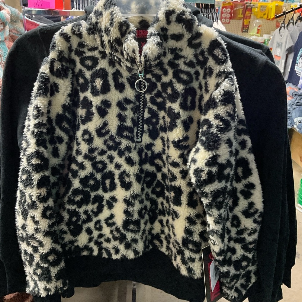 Cheetah fleece kids jacket